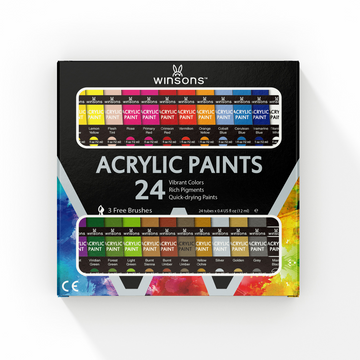 WINSONS 12/24 Colours Acrylic Paint Set