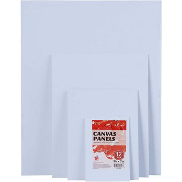 5x7 Inch Stretched Canvas Panel - Professional White Cotton