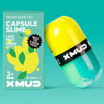 X MUD Two-Tone Lime Mint Capsule Slime