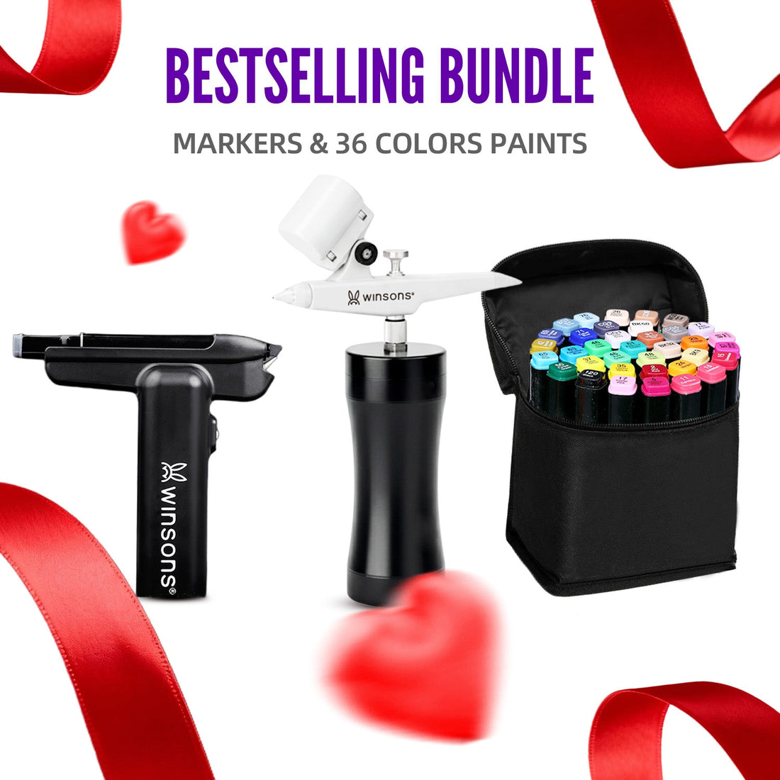 Ultimate Airbrush Bundles Set: Upgraded Professional & Classic Style + 36/60/262 Marker Set