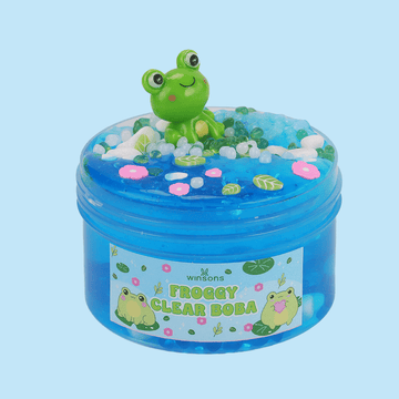 Froggy Clear Boba Slime